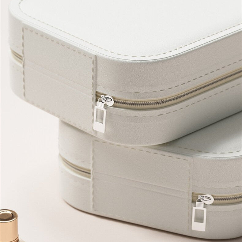 Illuminated makeup box - smart storage with LED mirror and travel handle