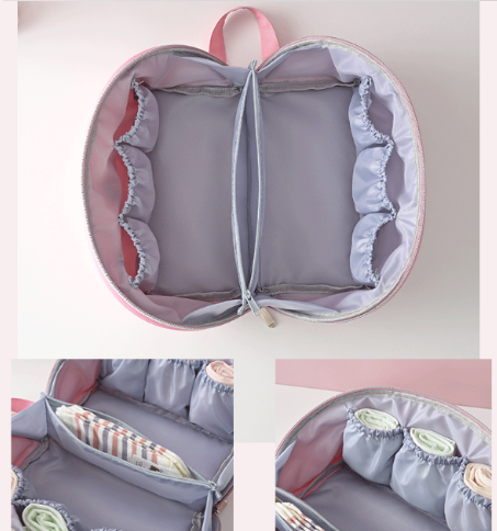 Multifunctional Travel Organizer Bag – Divider Pouch for Underwear, Bras, Socks, and Clothes with Washing Compartment